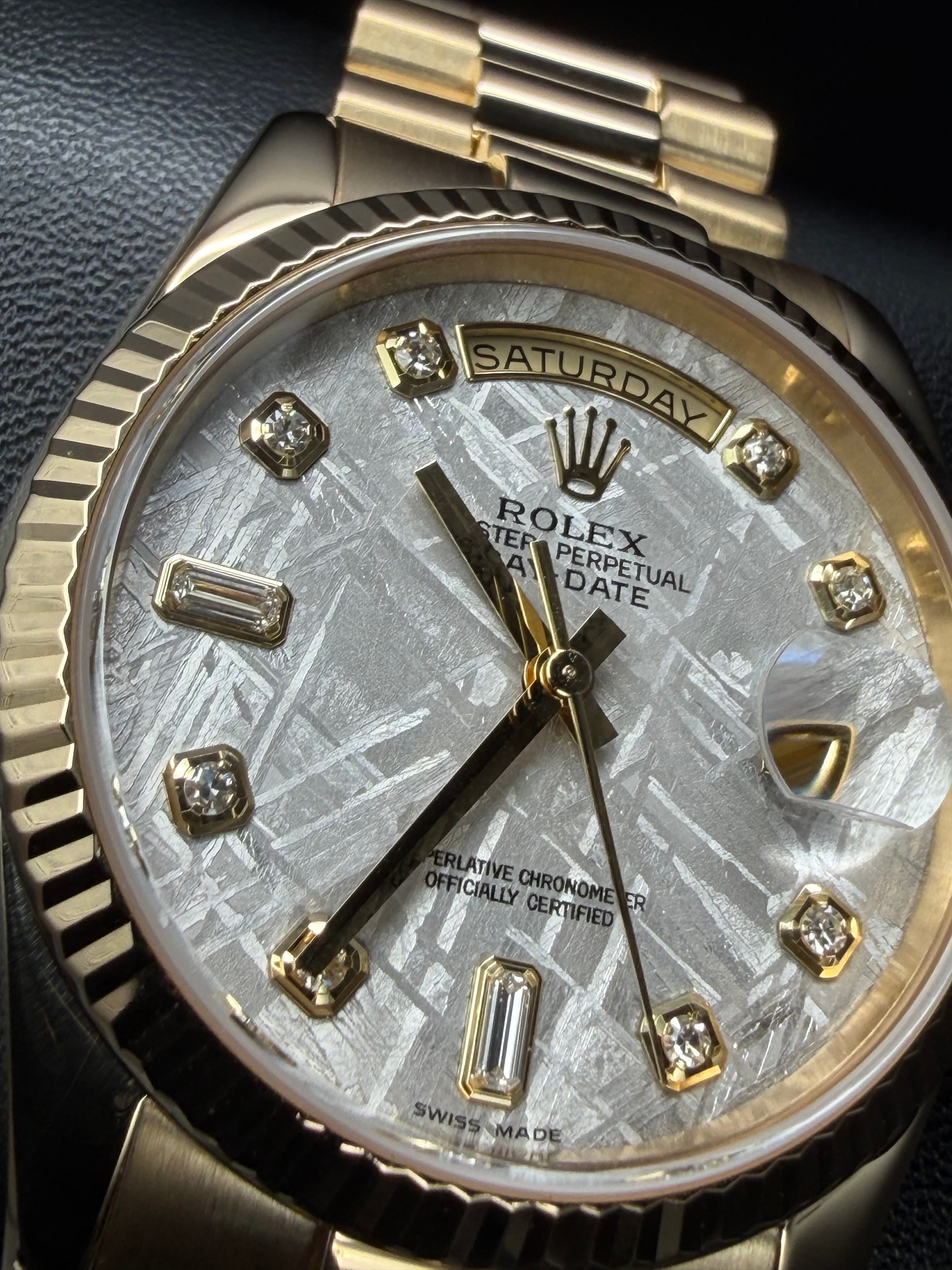 Rolex Day Date President Gold Meteorite Dial - view 32
